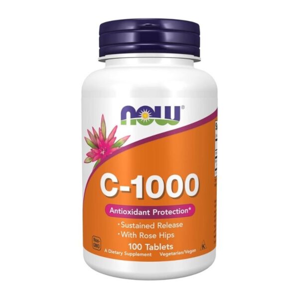 Vitamina C 1000mg Tabletes NOW Importada Original