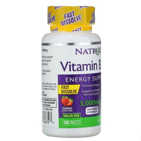 Vitamina B12 Sublingual 100 Tabletes Natrol Importado EUA Original - Image 4